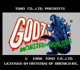 Godzilla - Monster of Monsters! Title Screen